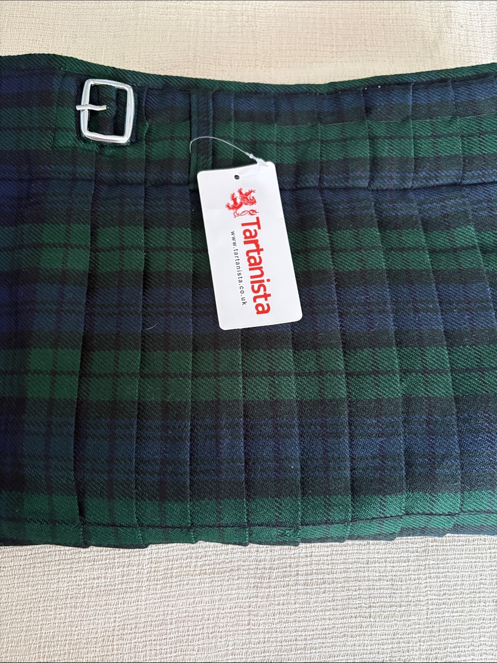 Tartanista Men’s Green & Navy Plaid Kilt - Picture 4 of 4
